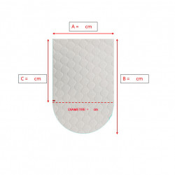 Forme ronde sur-matelas Excellence pour camping-car
