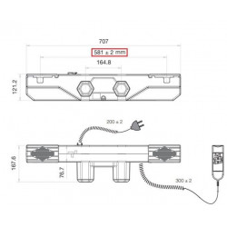 Moteur 4500 N pour lit électrique avec télécommandes filaire